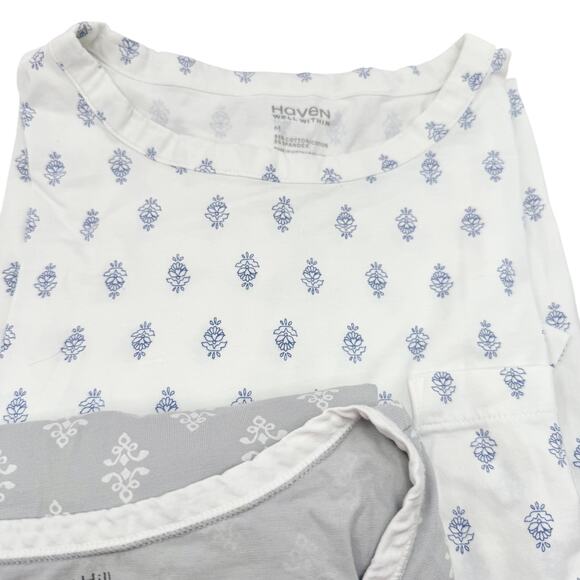 Lot of 3 Women’s Sleepwear Sz. Medium Haven Well Within & Garnet Hill Nightgowns - Picture 9 of 16